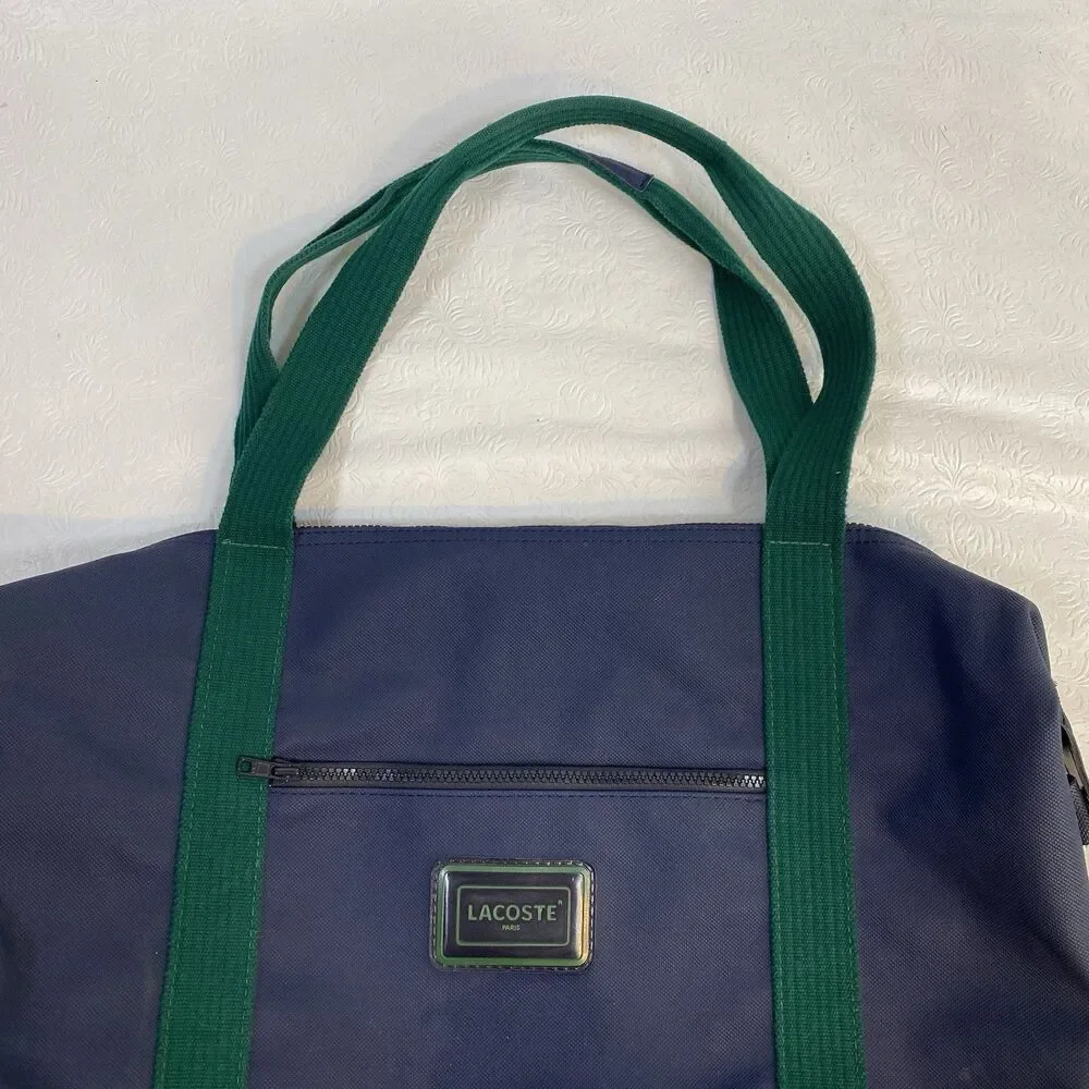 Vintage Lacoste Navy Blue Canvas Tote Bag